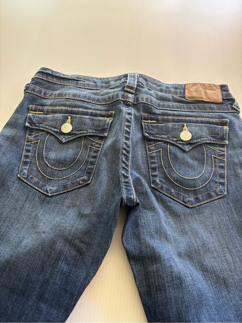 TRUE Religion Blue Jeans Slim Flap Pocket WOYC100KL3 DHBD Size 30